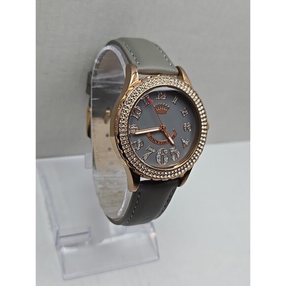 Juicy Couture Black Label Rose Gold Crystal Bezel Watch New Battery Womens Y2K main image 7